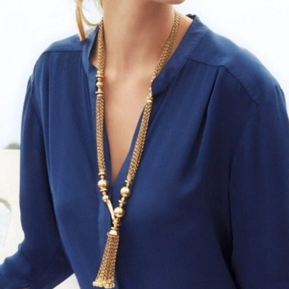 Stella & Dot Bianca Tassel Statement Necklace